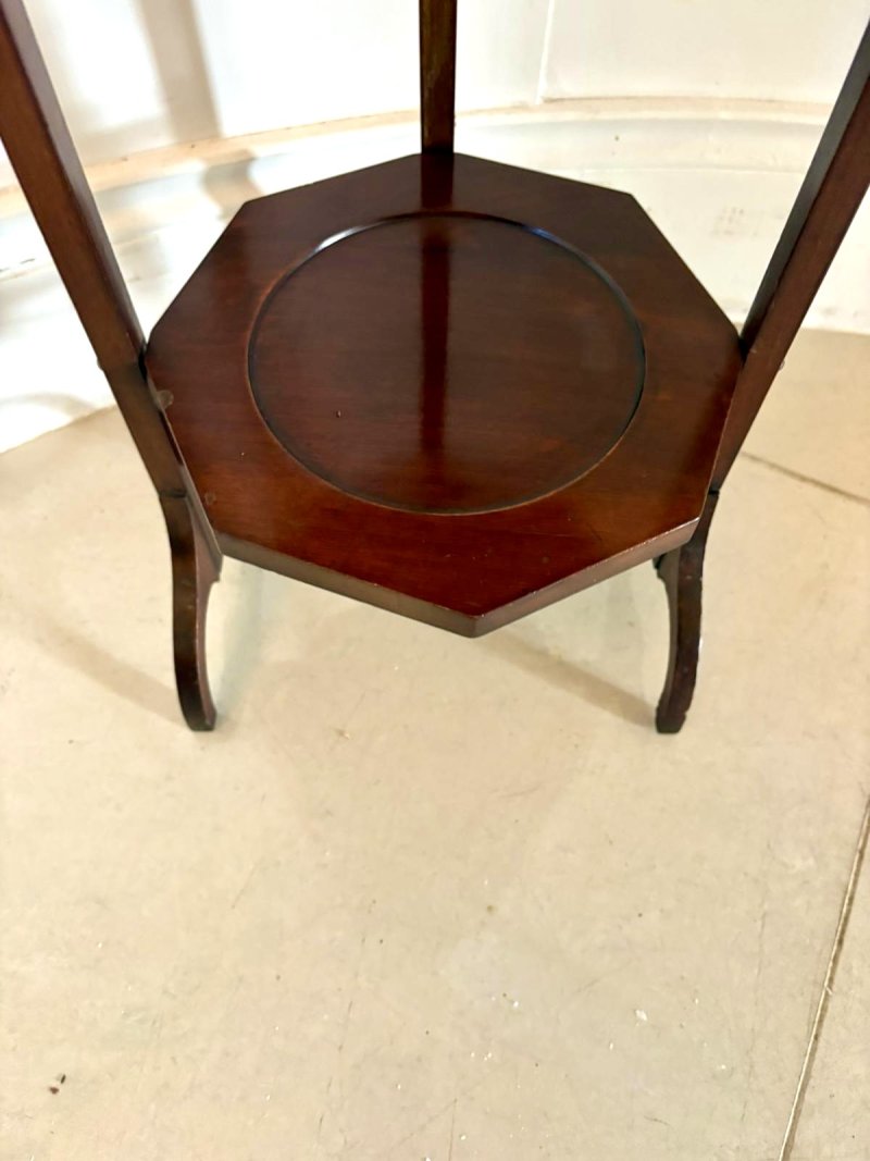 Antique Edwardian Mahogany Three-Tier Cake Stand